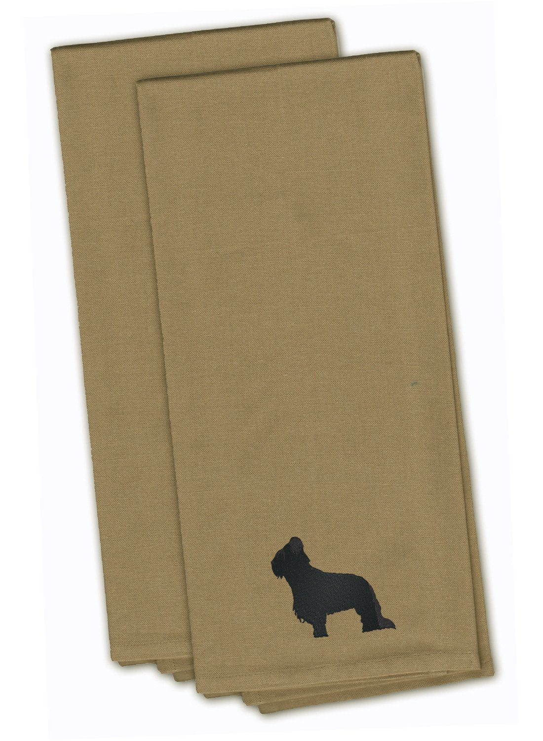 Briard Embroidered Kitchen Towels, Set of 2 - Decorative Dish Towels, Kitchen Linens BB3426TNTWE