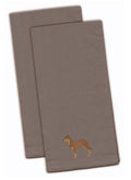 Australian Kelpie Dog Embroidered Kitchen Towels - Gray Decorative Dish Towels - Set of 2 BB3429GYTWE