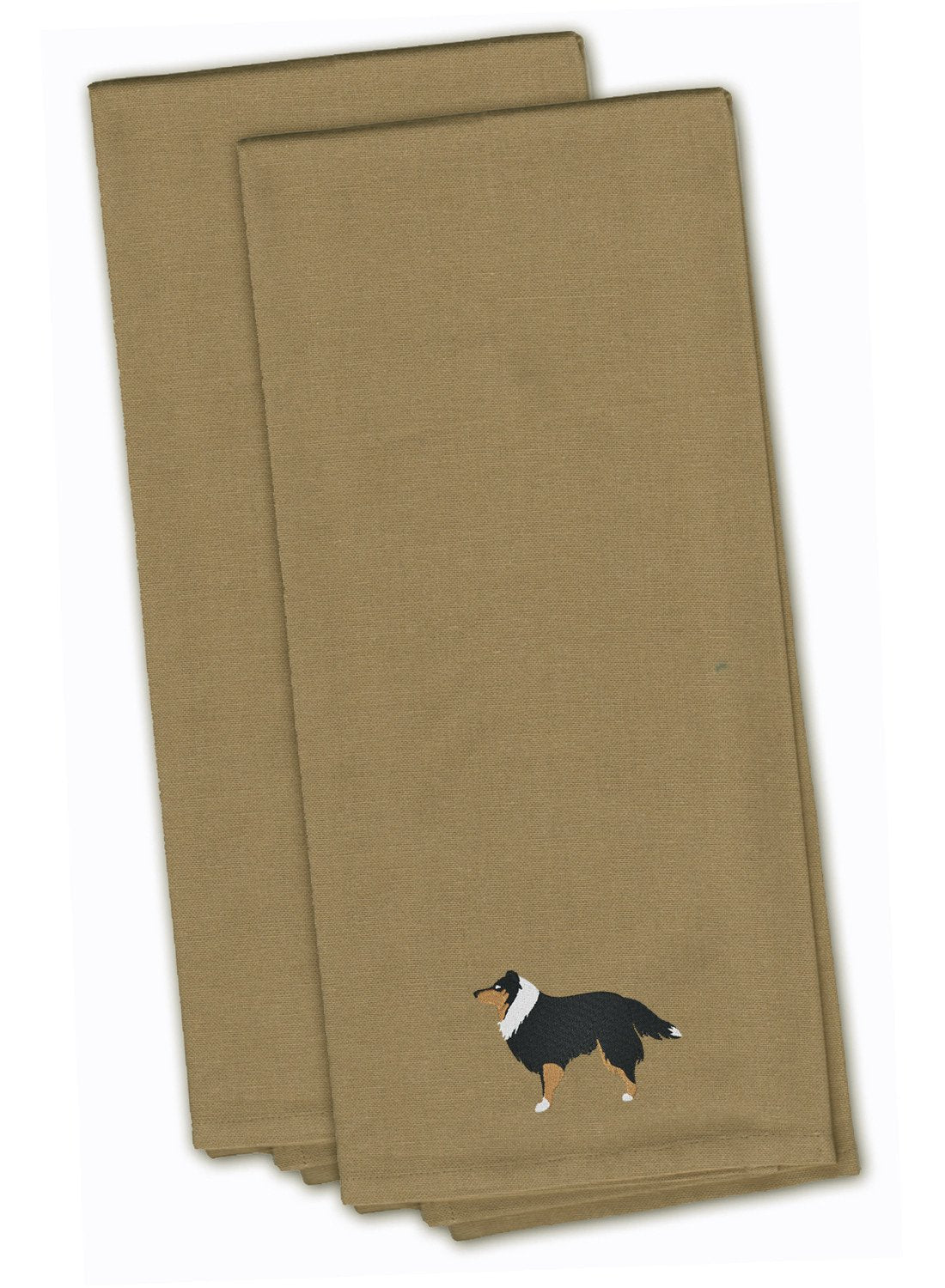 Sheltie/Shetland Sheepdog Embroidered Kitchen Towels, Set of 2 - Decorative Dish Towels, Kitchen Linens BB3430TNTWE