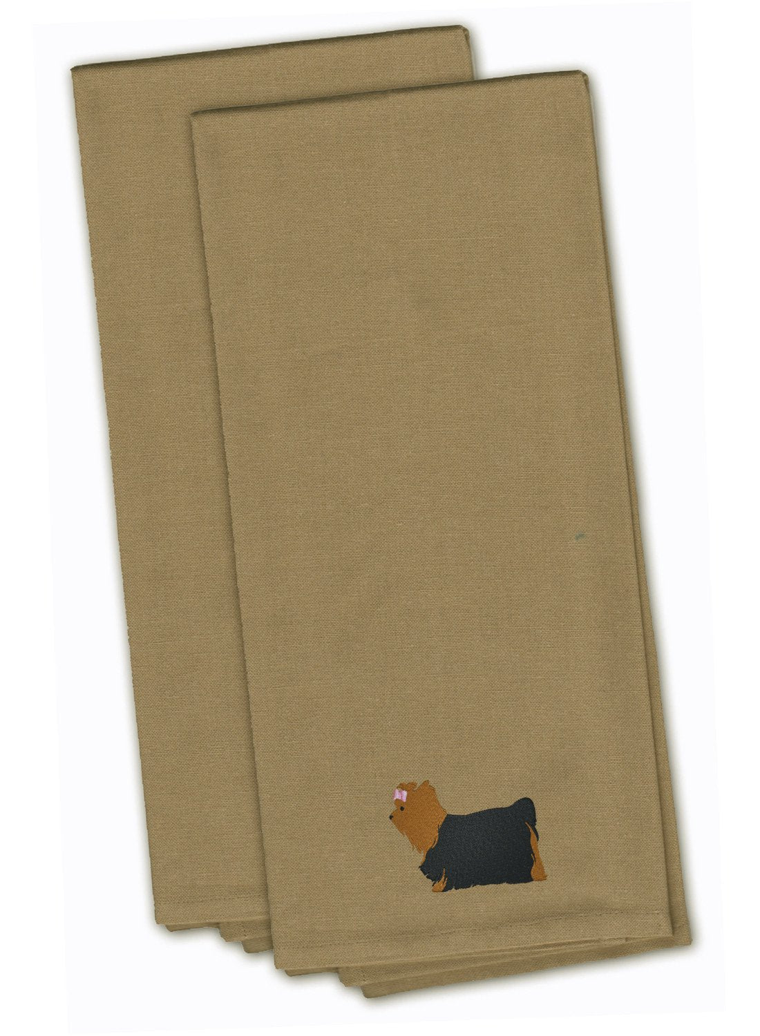 Yorkshire Terrier Yorkie Embroidered Kitchen Towels, Set of 2 - Decorative Dish Towels, Kitchen Linens BB3434TNTWE
