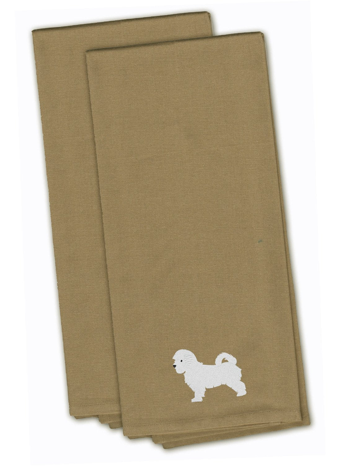 Maltese Embroidered Kitchen Towels, Set of 2 - Decorative Dish Towels, Kitchen Linens BB3436TNTWE