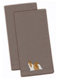 Shih Tzu Embroidered Kitchen Towels - Gray Decorative Dish Towels - Set of 2 BB3446GYTWE
