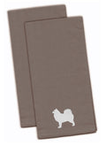 Samoyed Embroidered Kitchen Towels - Gray Decorative Dish Towels - Set of 2 BB3459GYTWE