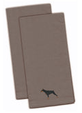 Doberman Pinscher Embroidered Kitchen Towels - Gray Decorative Dish Towels - Set of 2 BB3460GYTWE