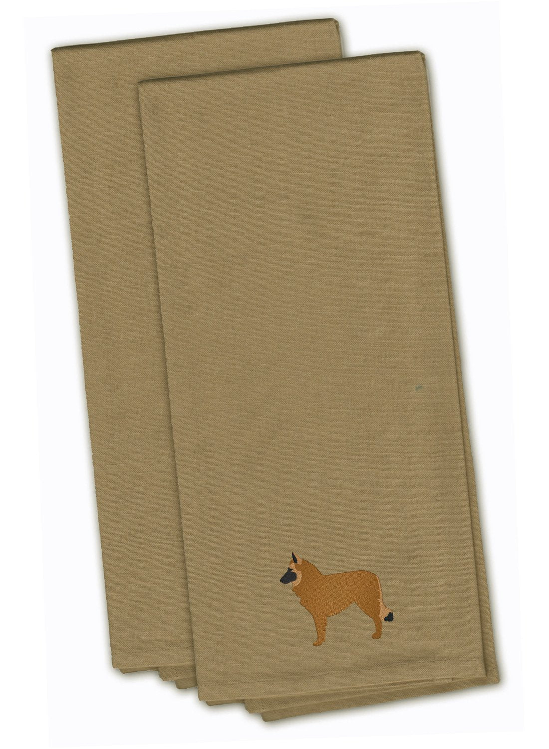 Belgian Shepherd Embroidered Kitchen Towels, Set of 2 - Decorative Dish Towels, Kitchen Linens BB3461TNTWE