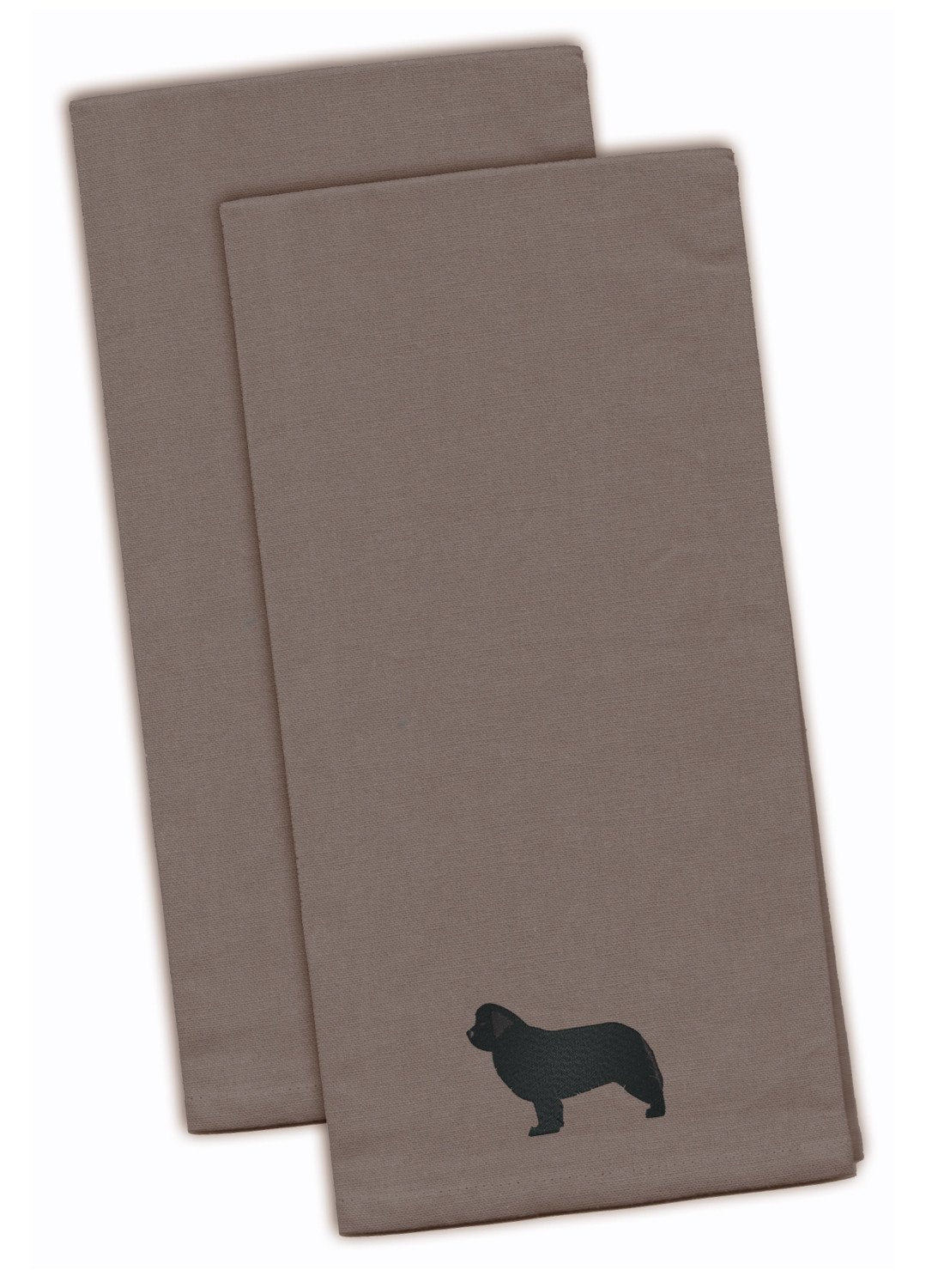 Newfoundland Embroidered Kitchen Towels - Gray Decorative Dish Towels - Set of 2 BB3464GYTWE
