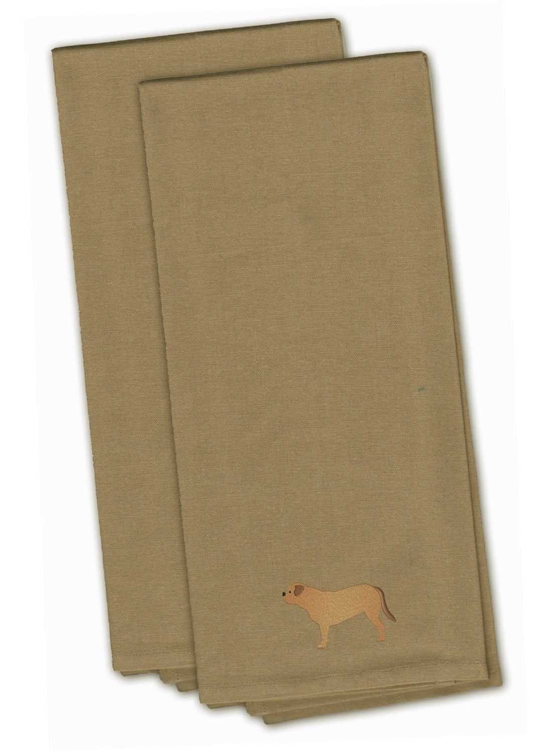 Dogue de Bordeaux Embroidered Kitchen Towels, Set of 2 - Decorative Dish Towels, Kitchen Linens BB3470TNTWE
