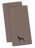 Great Dane Embroidered Kitchen Towels - Gray Decorative Dish Towels - Set of 2 BB3475GYTWE