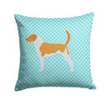 American Foxhound Checkerboard Blue Decorative Throw Pillow 14x14 Indoor Outdoor Accent Cushion, Fabric Cover with Insert for Sofa, Bed, Porch & Living Room