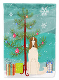 Merry Christmas Tree Borzoi Garden Flag Mailbox Decorative Yard Banner Outside Patio Artwork for Flower Beds, Garden Size, Multicolor