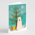 Merry Christmas Tree South Russian Sheepdog Greeting Cards Pack of 8 Blank Cards with Envelopes Whimsical A7 Size 5x7