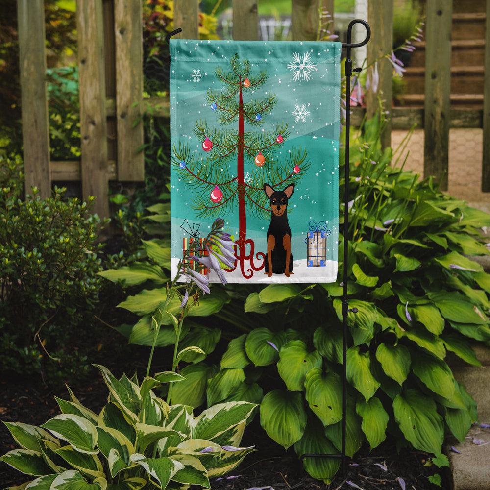 Merry Christmas Tree Manchester Terrier Garden Flag Mailbox Decorative Yard Banner Outside Patio Artwork for Flower Beds, Garden Size, Multicolor