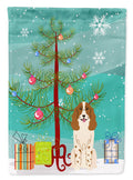 Merry Christmas Tree Russian Spaniel Garden Flag Mailbox Decorative Yard Banner Outside Patio Artwork for Flower Beds, Garden Size, Multicolor