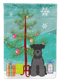 Merry Christmas Tree Miniature Schnauzer Black Garden Flag Mailbox Decorative Yard Banner Outside Patio Artwork for Flower Beds, Garden Size, Multicolor
