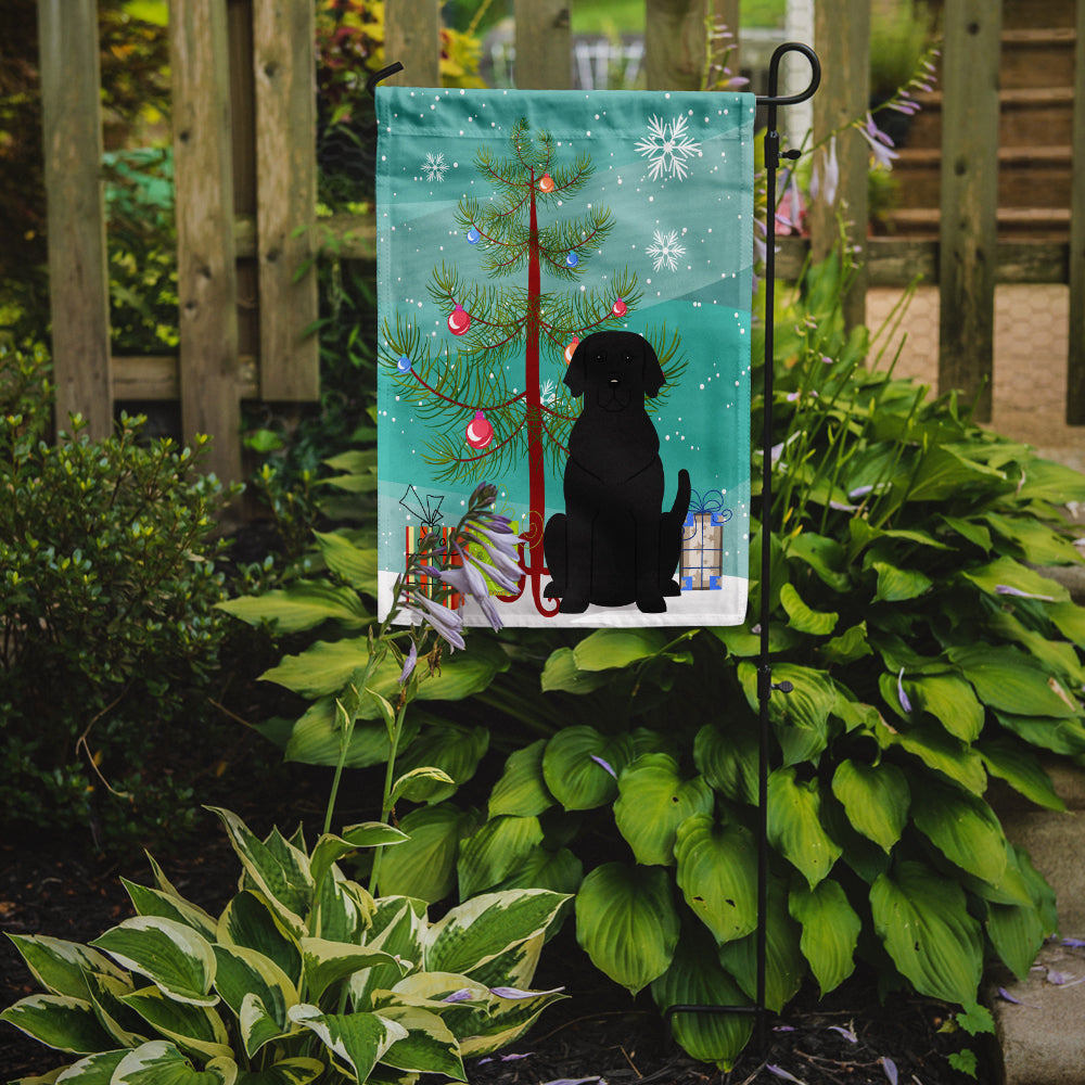 Merry Christmas Tree Black Labrador Garden Flag Mailbox Decorative Yard Banner Outside Patio Artwork for Flower Beds, Garden Size, Multicolor