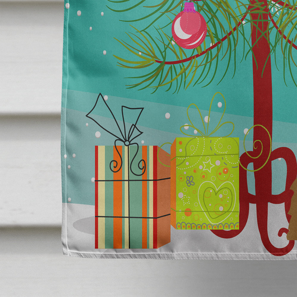 Merry Christmas Tree Glen of Imal Tan House Flag 28x40 Porch Sleeve Pole Decorative Outside Yard Banner Artwork Wall Hanging, Polyester
