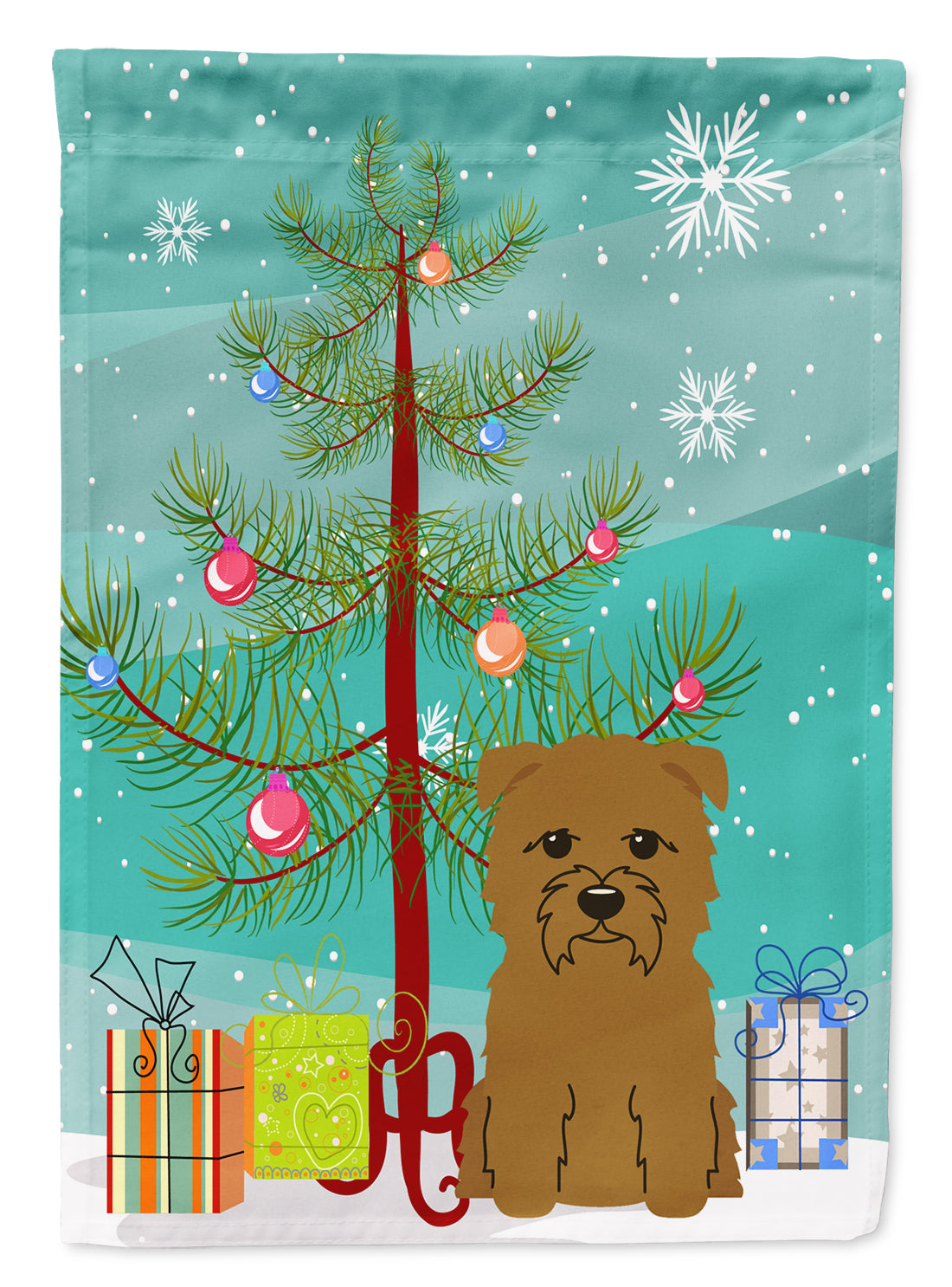 Merry Christmas Tree Glen of Imal Tan Garden Flag Mailbox Decorative Yard Banner Outside Patio Artwork for Flower Beds, Garden Size, Multicolor