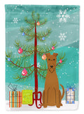 Merry Christmas Tree Irish Terrier Garden Flag Mailbox Decorative Yard Banner Outside Patio Artwork for Flower Beds, Garden Size, Multicolor