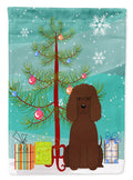 Merry Christmas Tree Irish Water Spaniel Garden Flag Mailbox Decorative Yard Banner Outside Patio Artwork for Flower Beds, Garden Size, Multicolor