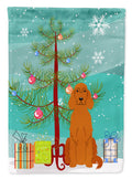Merry Christmas Tree Irish Setter Garden Flag Mailbox Decorative Yard Banner Outside Patio Artwork for Flower Beds, Garden Size, Multicolor