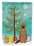 Merry Christmas Tree German Shepherd Garden Flag Mailbox Decorative Yard Banner Outside Patio Artwork for Flower Beds, Garden Size, Multicolor