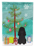 Merry Christmas Tree Poodle Black Garden Flag Mailbox Decorative Yard Banner Outside Patio Artwork for Flower Beds, Garden Size, Multicolor