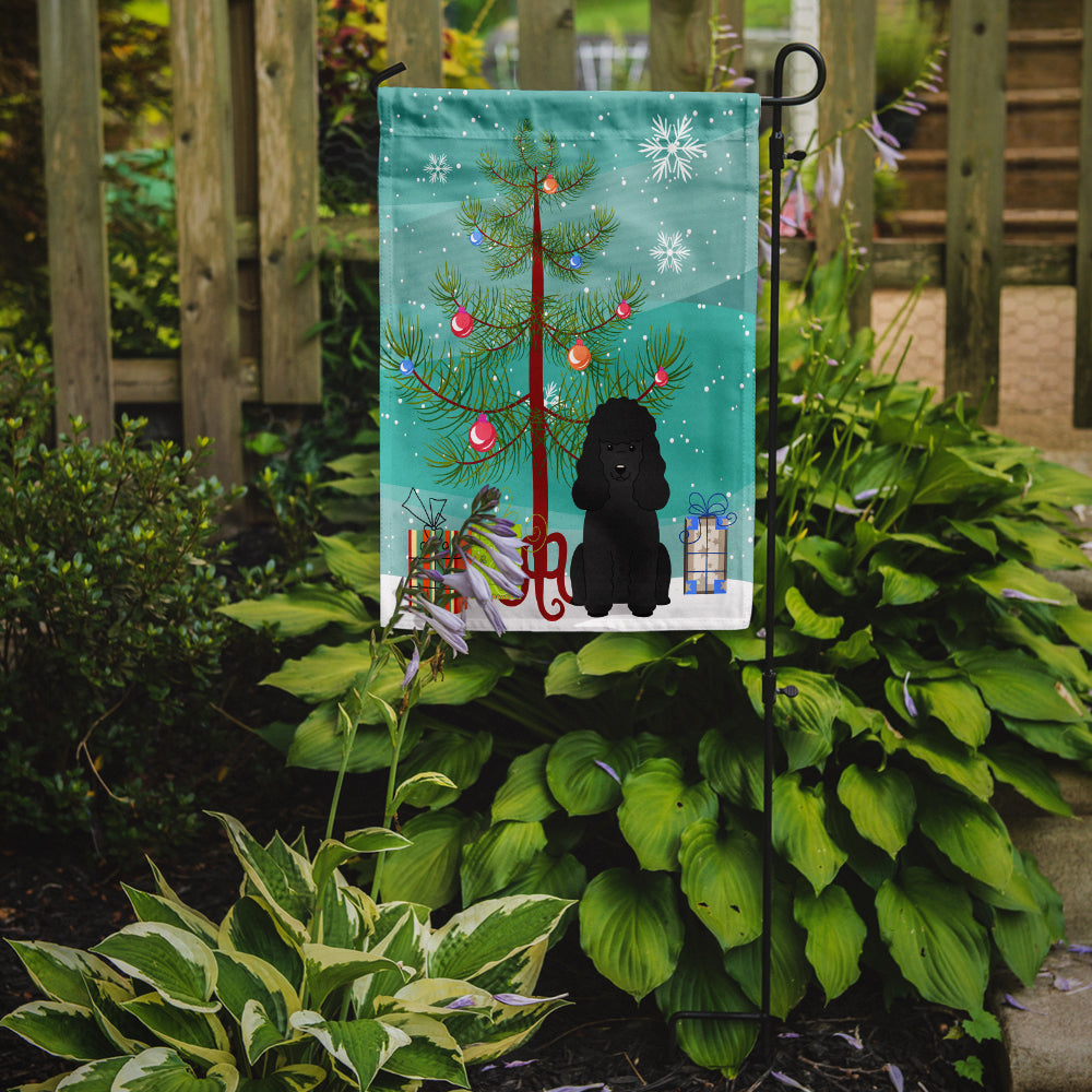 Merry Christmas Tree Poodle Black Garden Flag Mailbox Decorative Yard Banner Outside Patio Artwork for Flower Beds, Garden Size, Multicolor