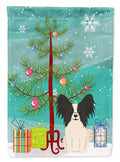 Merry Christmas Tree Papillon Black White Garden Flag Mailbox Decorative Yard Banner Outside Patio Artwork for Flower Beds, Garden Size, Multicolor
