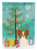 Merry Christmas Tree Papillon Red White Garden Flag Mailbox Decorative Yard Banner Outside Patio Artwork for Flower Beds, Garden Size, Multicolor
