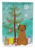 Merry Christmas Tree Briard Brown Garden Flag Mailbox Decorative Yard Banner Outside Patio Artwork for Flower Beds, Garden Size, Multicolor