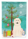 Merry Christmas Tree Great Pyrenese Garden Flag Mailbox Decorative Yard Banner Outside Patio Artwork for Flower Beds, Garden Size, Multicolor