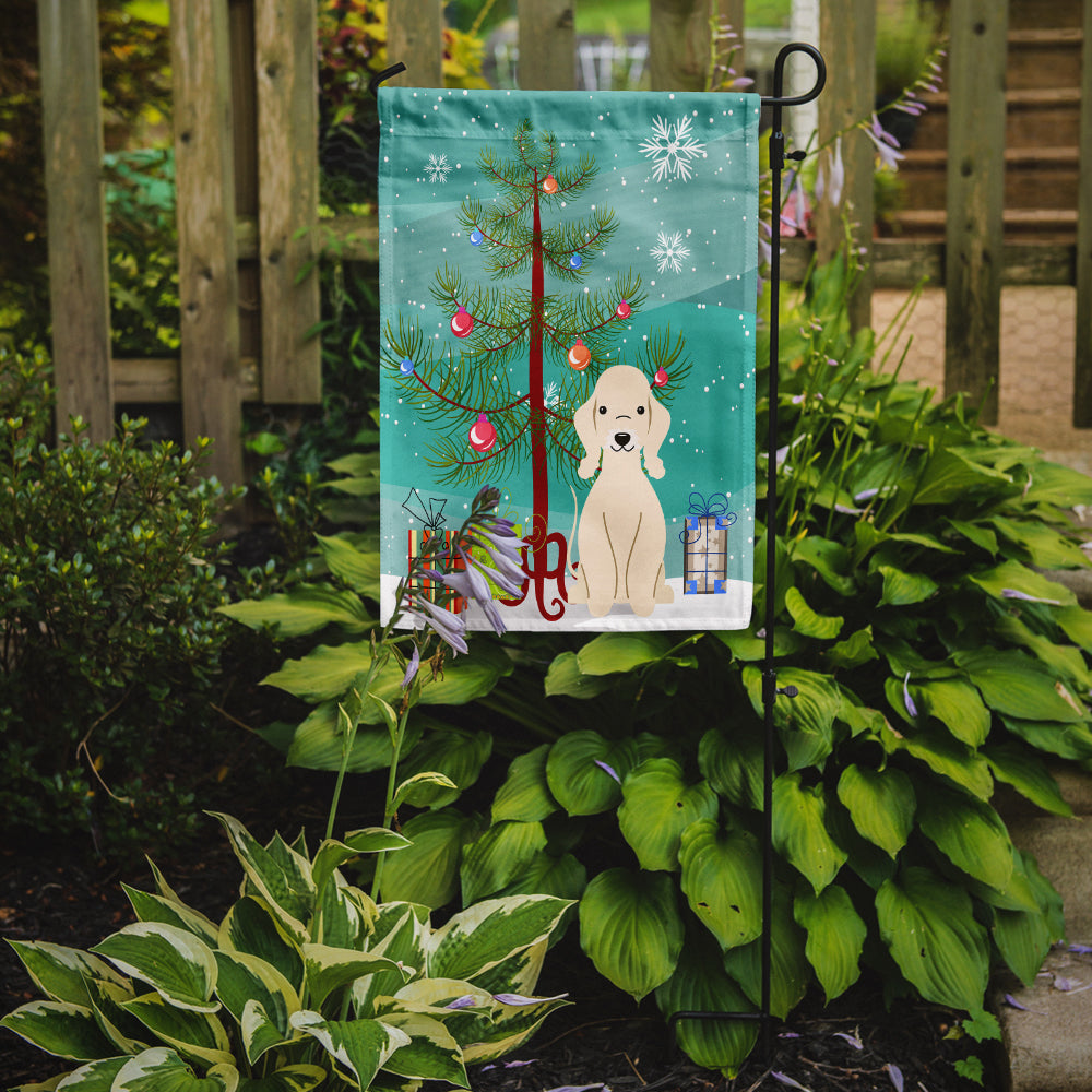 Merry Christmas Tree Bedlington Terrier Sandy Garden Flag Mailbox Decorative Yard Banner Outside Patio Artwork for Flower Beds, Garden Size, Multicolor