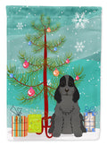 Merry Christmas Tree Cocker Spaniel Black Garden Flag Mailbox Decorative Yard Banner Outside Patio Artwork for Flower Beds, Garden Size, Multicolor