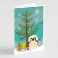 Merry Christmas Tree Pekingese Cream Greeting Cards Pack of 8 Blank Cards with Envelopes Whimsical A7 Size 5x7