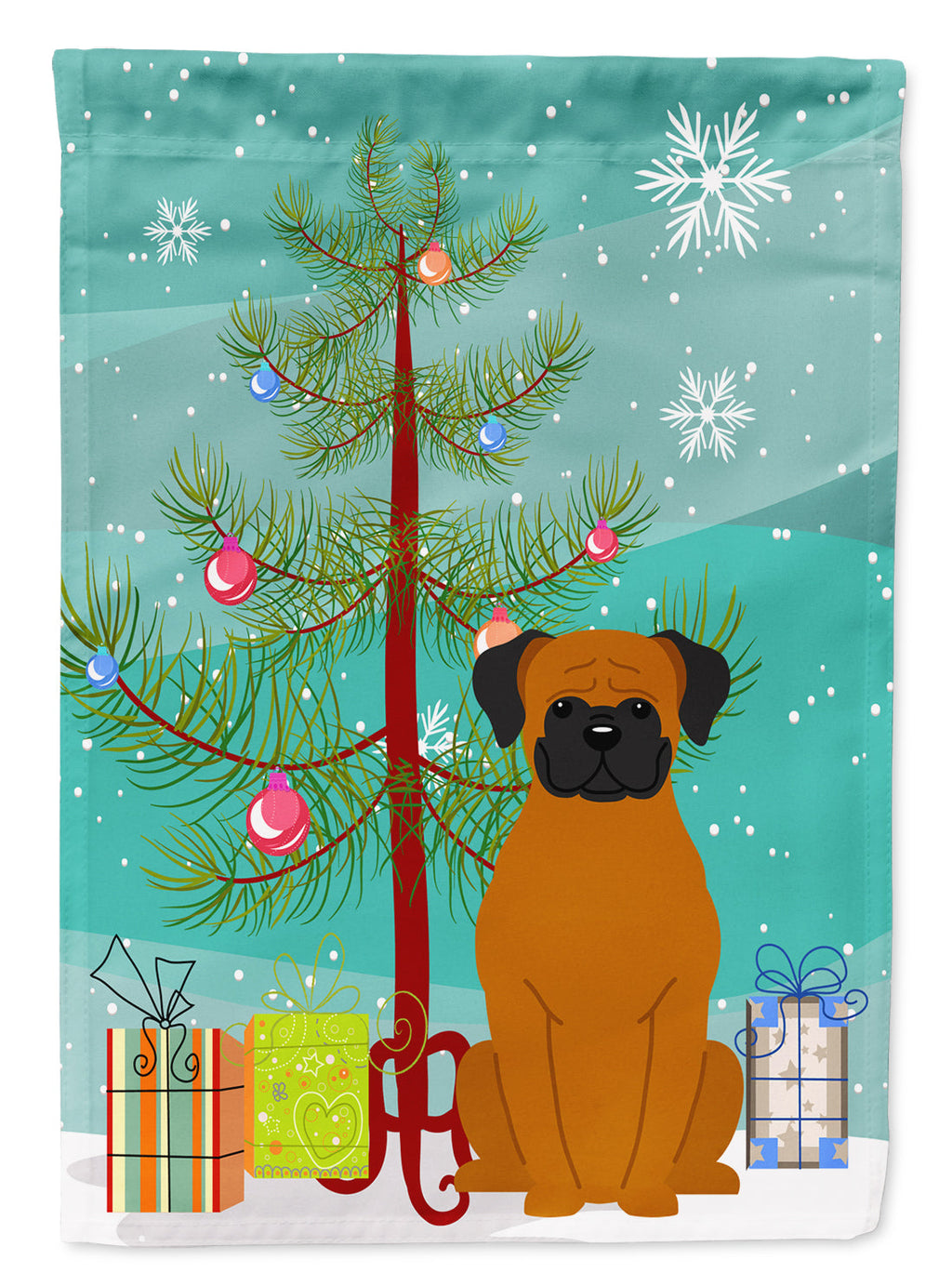 Merry Christmas Tree Fawn Boxer Garden Flag Mailbox Decorative Yard Banner Outside Patio Artwork for Flower Beds, Garden Size, Multicolor