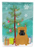 Merry Christmas Tree English Bulldog Red Garden Flag Mailbox Decorative Yard Banner Outside Patio Artwork for Flower Beds, Garden Size, Multicolor