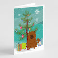 Merry Christmas Tree Chow Chow Red Greeting Cards Pack of 8 Blank Cards with Envelopes Whimsical A7 Size 5x7