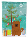 Merry Christmas Tree Chow Chow Red Garden Flag Mailbox Decorative Yard Banner Outside Patio Artwork for Flower Beds, Garden Size, Multicolor