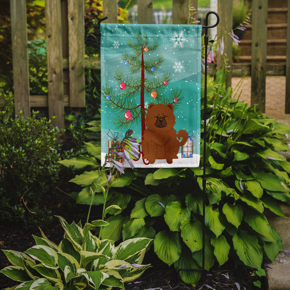 Merry Christmas Tree Chow Chow Red Garden Flag Mailbox Decorative Yard Banner Outside Patio Artwork for Flower Beds, Garden Size, Multicolor