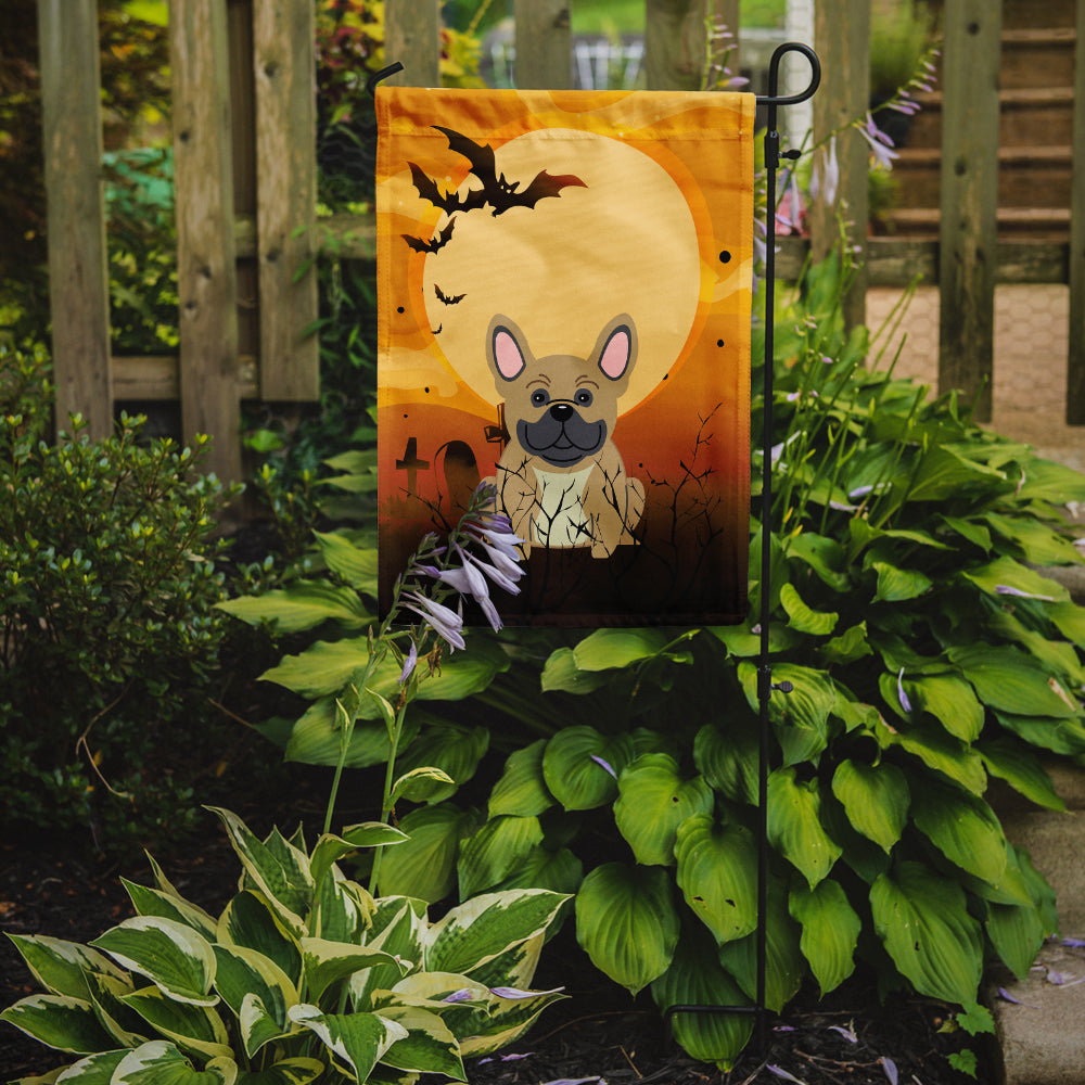 Halloween French Bulldog Cream Garden Flag Mailbox Decorative Yard Banner Outside Patio Artwork for Flower Beds, Garden Size, Multicolor