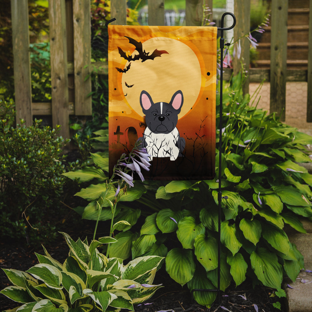 Halloween French Bulldog Black White Garden Flag Mailbox Decorative Yard Banner Outside Patio Artwork for Flower Beds, Garden Size, Multicolor