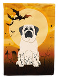 Halloween Mastiff White Garden Flag Mailbox Decorative Yard Banner Outside Patio Artwork for Flower Beds, Garden Size, Multicolor