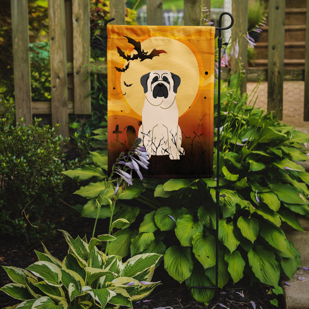 Halloween Mastiff White Garden Flag Mailbox Decorative Yard Banner Outside Patio Artwork for Flower Beds, Garden Size, Multicolor