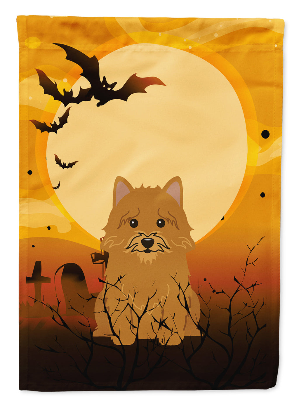 Halloween Norwich Terrier Garden Flag Mailbox Decorative Yard Banner Outside Patio Artwork for Flower Beds, Garden Size, Multicolor