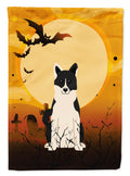 Halloween Russo-European Laika Spitz Garden Flag Mailbox Decorative Yard Banner Outside Patio Artwork for Flower Beds, Garden Size, Multicolor