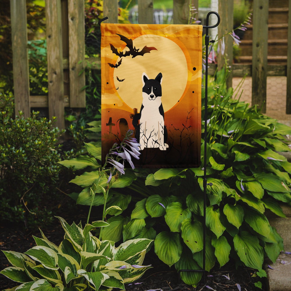 Halloween Russo-European Laika Spitz Garden Flag Mailbox Decorative Yard Banner Outside Patio Artwork for Flower Beds, Garden Size, Multicolor