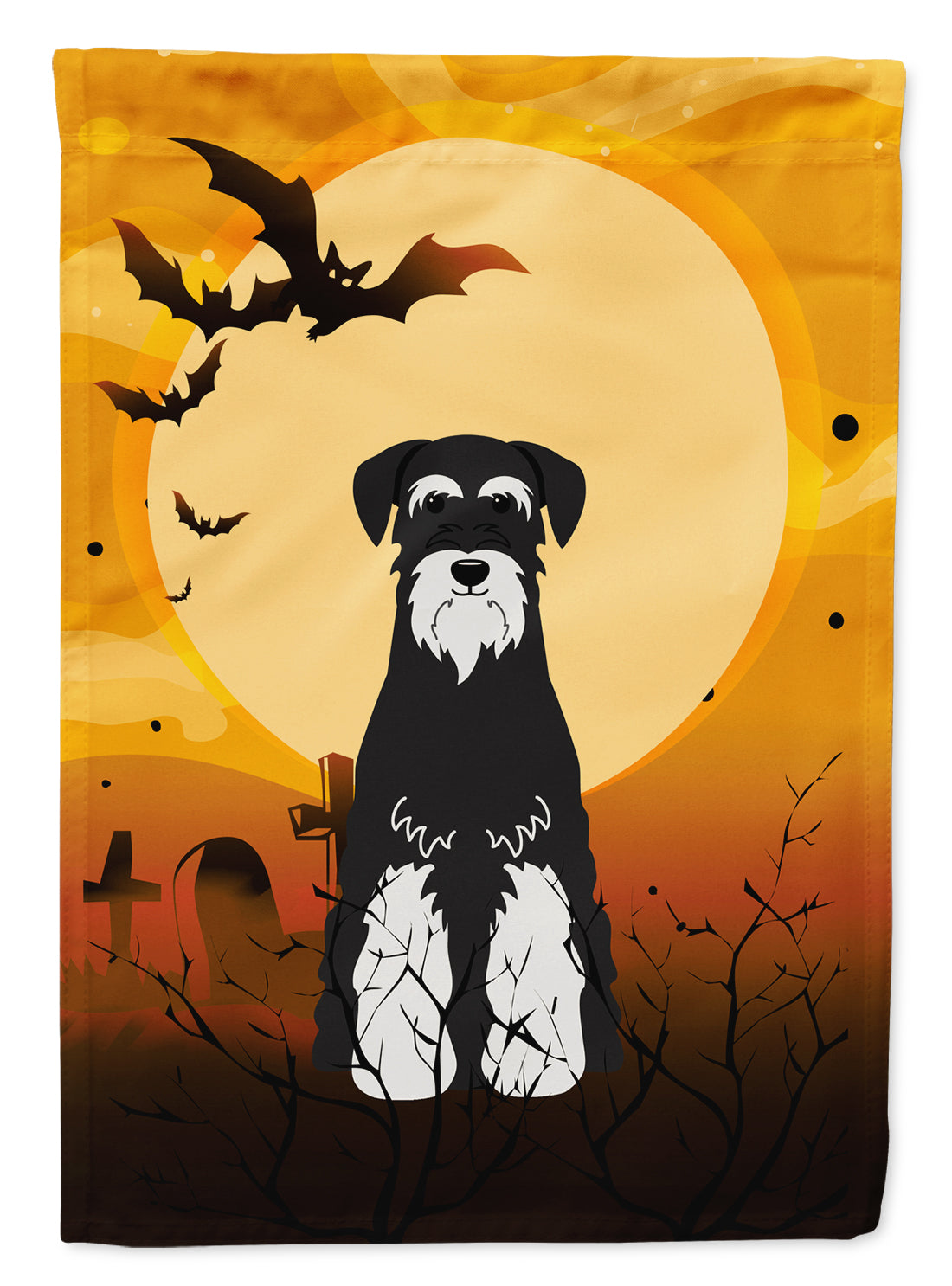 Halloween Standard Schnauzer Salt and Pepper Garden Flag Mailbox Decorative Yard Banner Outside Patio Artwork for Flower Beds, Garden Size, Multicolor