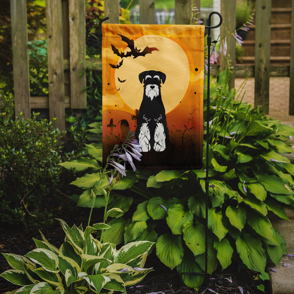 Halloween Standard Schnauzer Salt and Pepper Garden Flag Mailbox Decorative Yard Banner Outside Patio Artwork for Flower Beds, Garden Size, Multicolor
