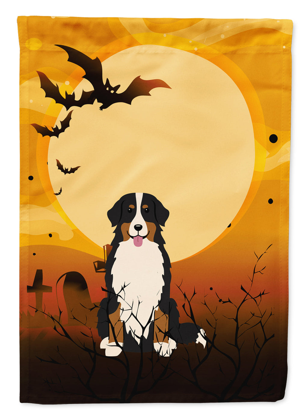 Halloween Bernese Mountain Dog Garden Flag Mailbox Decorative Yard Banner Outside Patio Artwork for Flower Beds, Garden Size, Multicolor