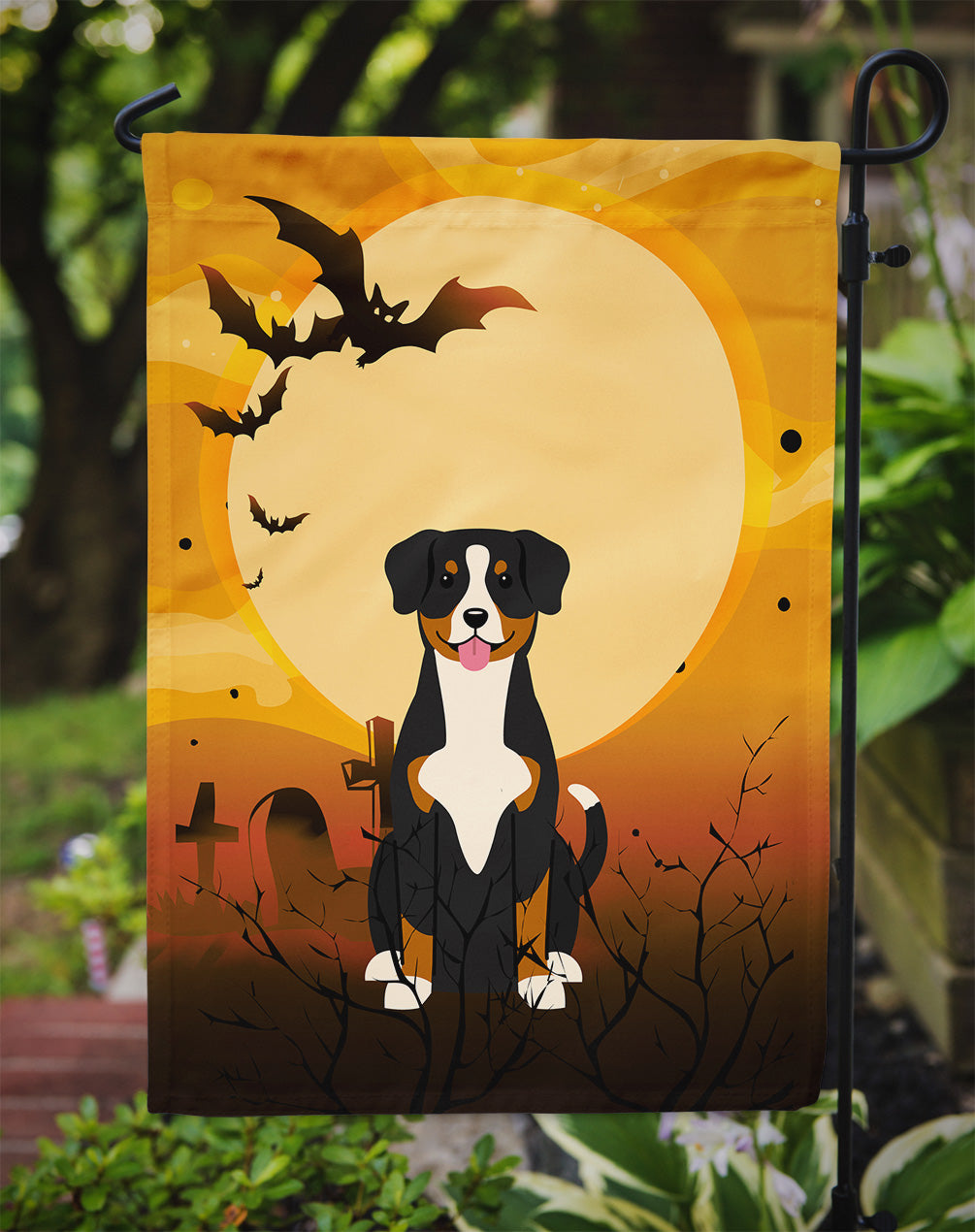 Halloween Entlebucher Garden Flag Mailbox Decorative Yard Banner Outside Patio Artwork for Flower Beds, Garden Size, Multicolor